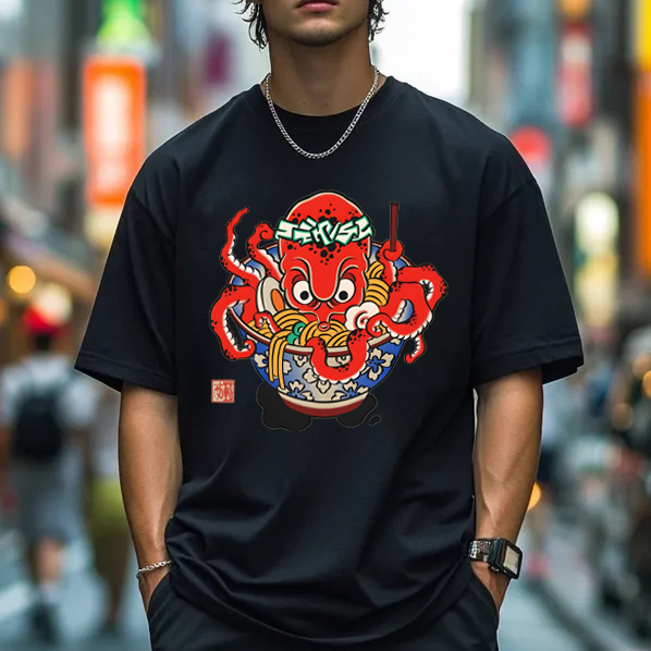 Octopus Cotton T-Shirt