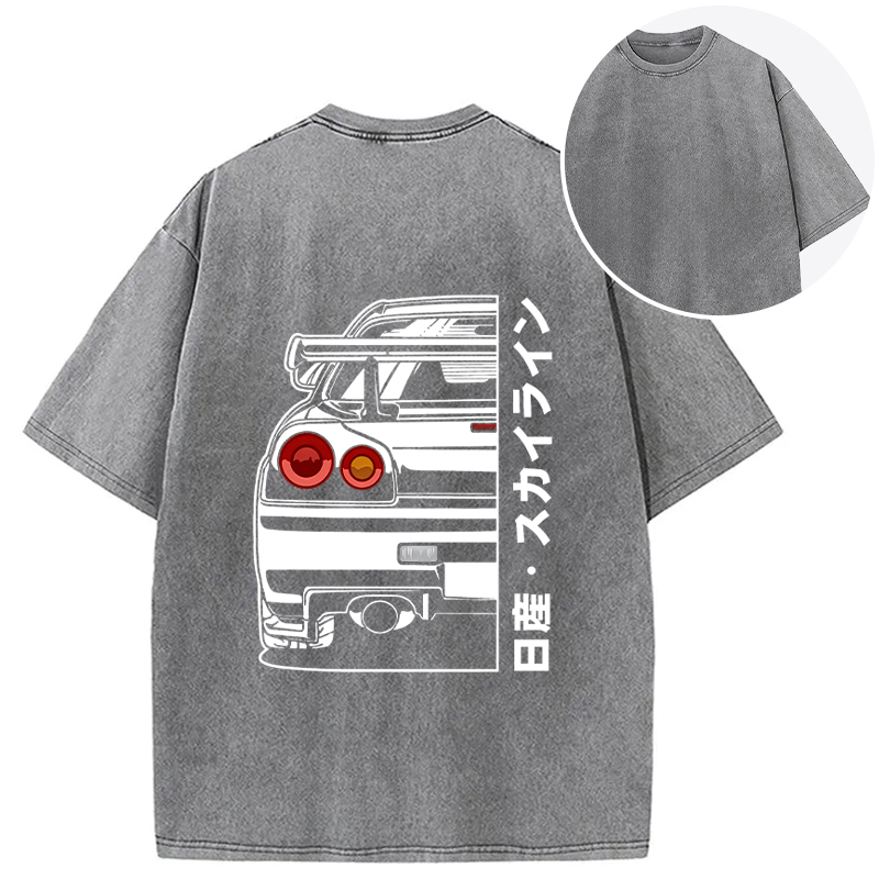 Nissan Skyline GTR R34 Back Washed T-Shirt