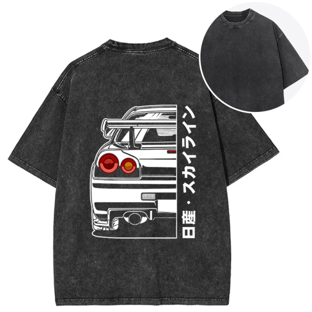Nissan Skyline GTR R34 Back Washed T-Shirt