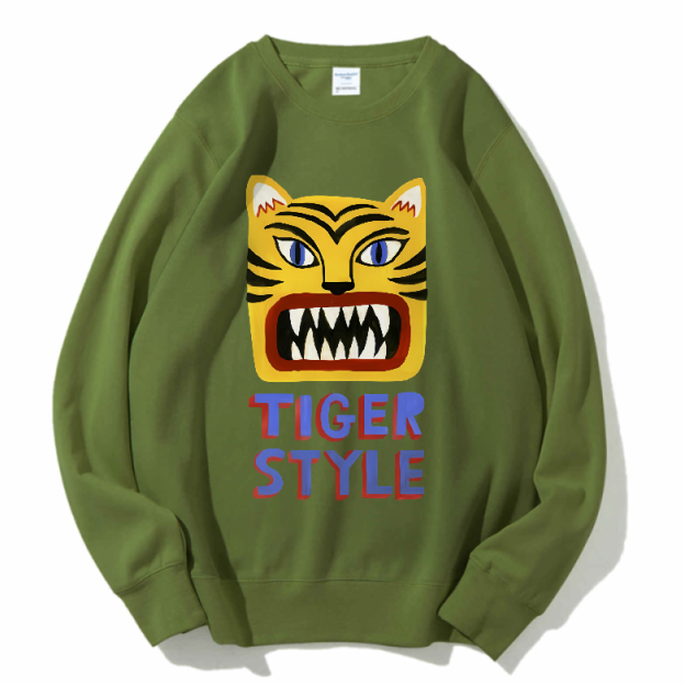Unisex Tiger Style Printed Sweatshirt