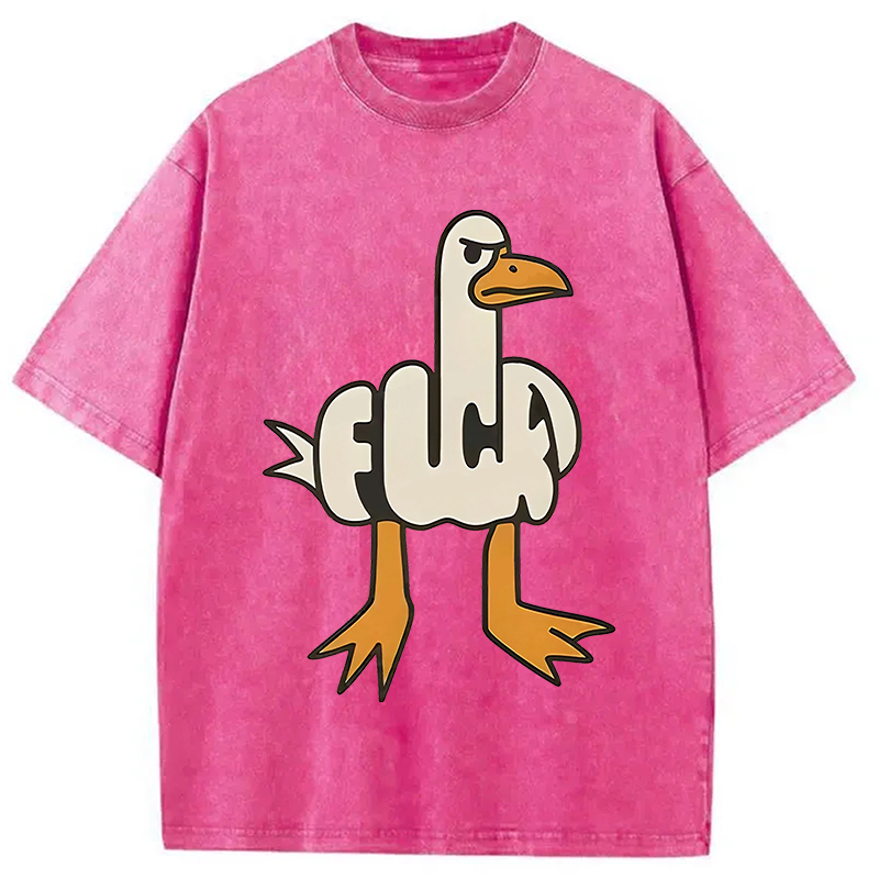 Tokyocanvas Angry Goose Funny Washed T-Shirt
