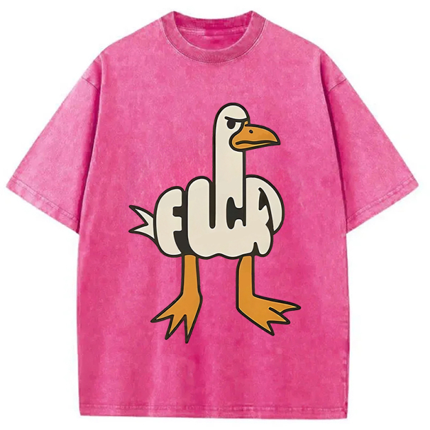 Tokyocanvas Angry Goose Funny Washed T-Shirt