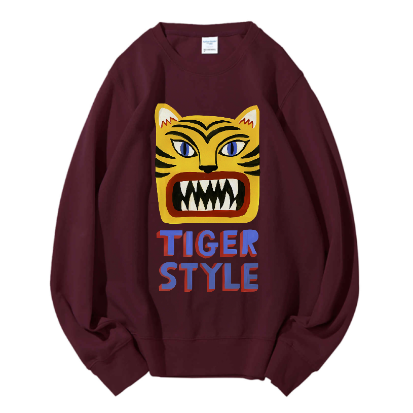Unisex Tiger Style Printed Sweatshirt