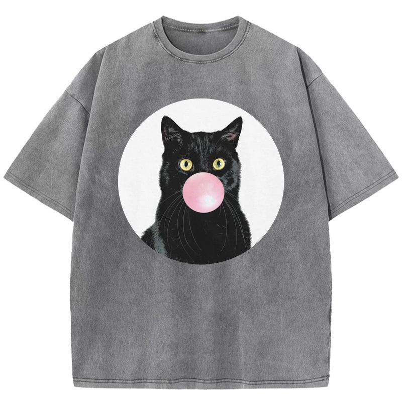 Bubble Cat Washed T-Shirt