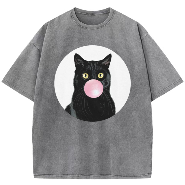  Bubble Cat Washed T-Shirt