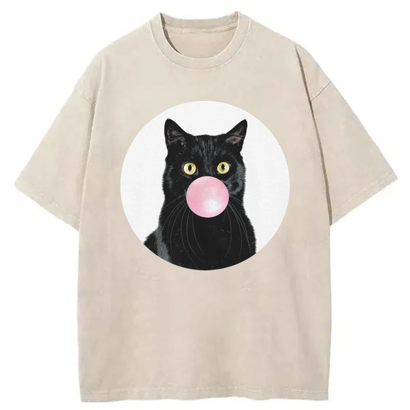 Bubble Cat Washed T-Shirt