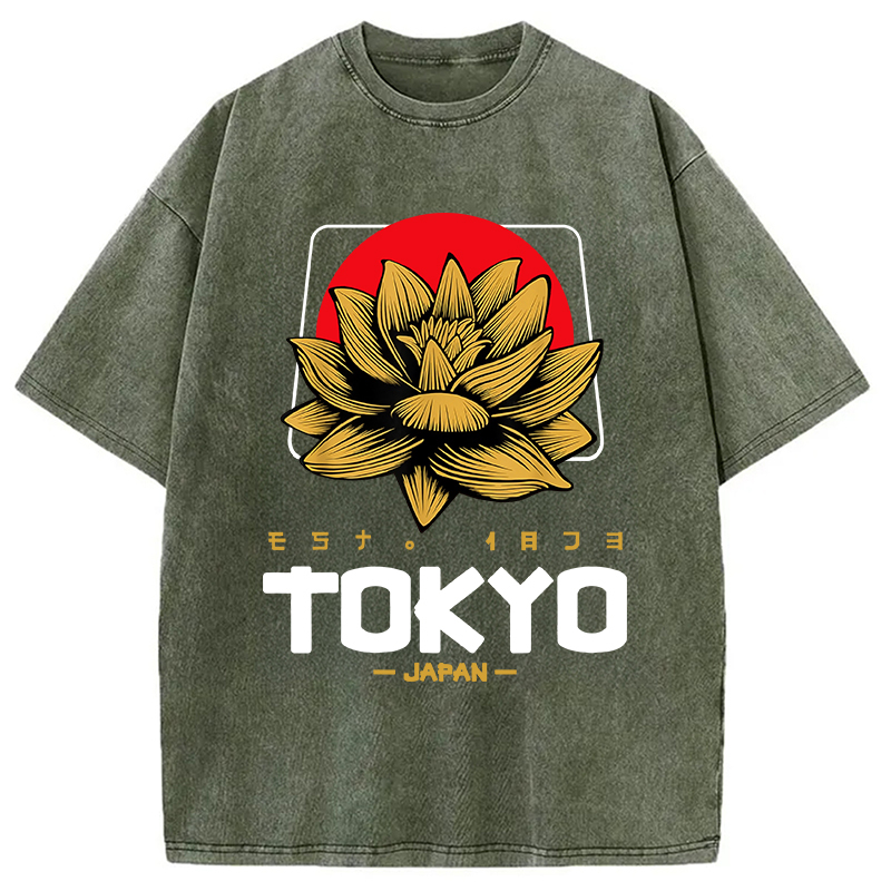 Vintage Tokyo Japan Kanji Souvenir Washed T-Shirt