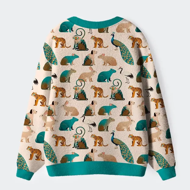 Unisex The Beauty Of Animal Diversity Ugly Cardigan Sweater