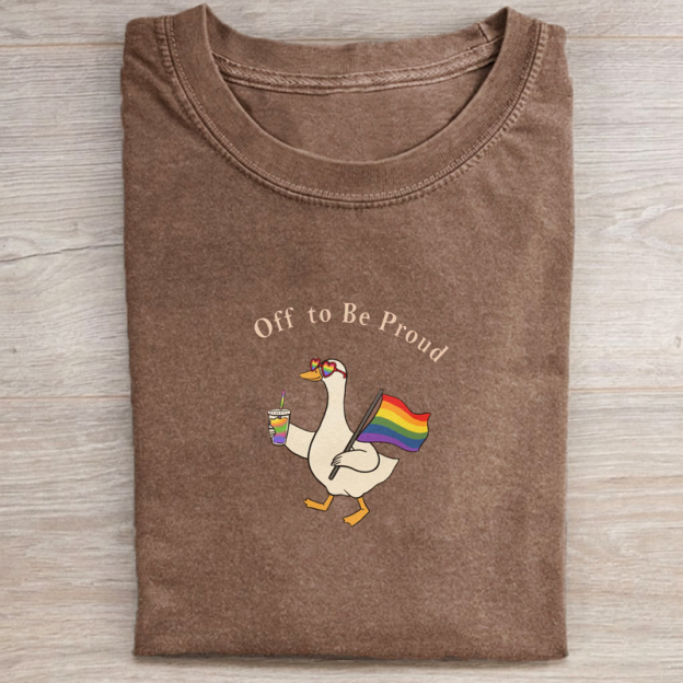 Off To Be Proud Washed Folded T-shirt