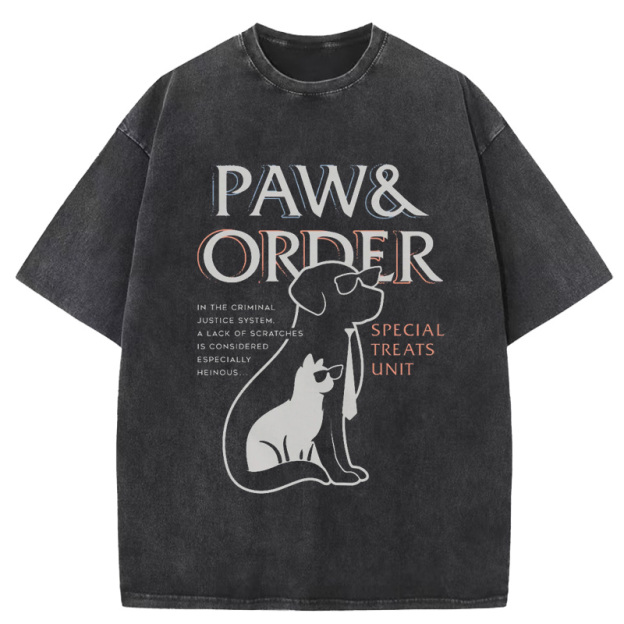 Paw & Order Washed T-Shirt