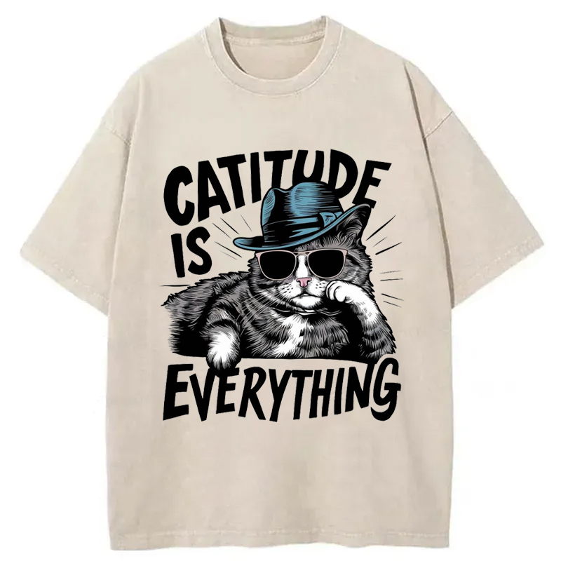 Catitute is Everything Washed T-Shirt