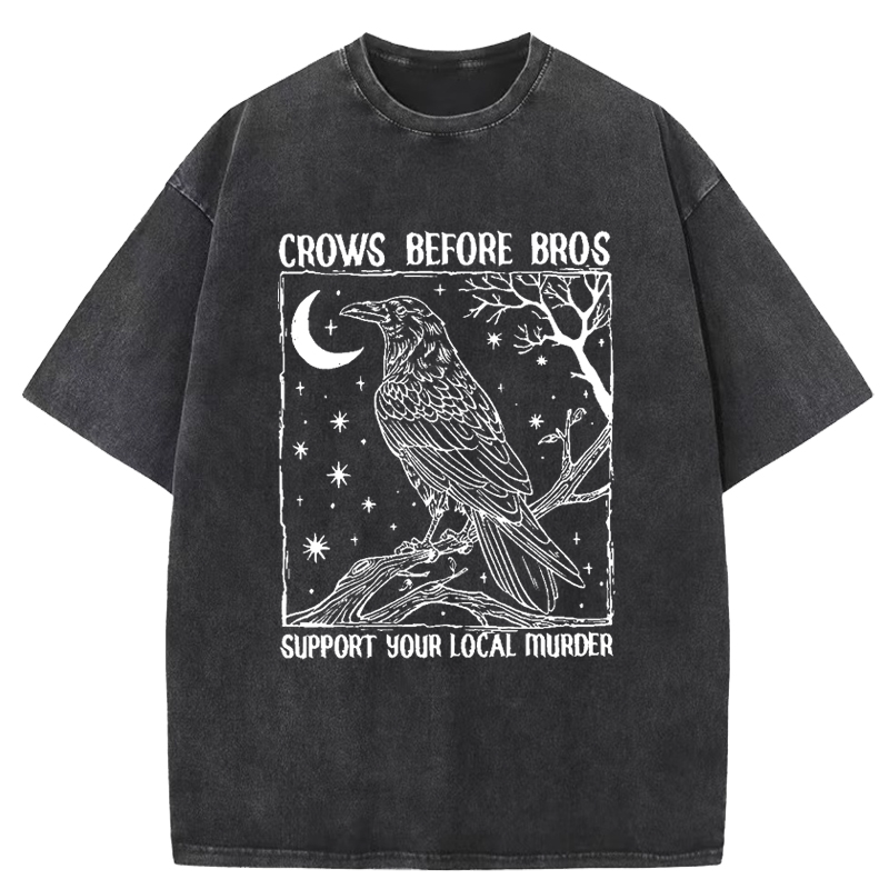  Crows Before Bros Washed T-Shirt