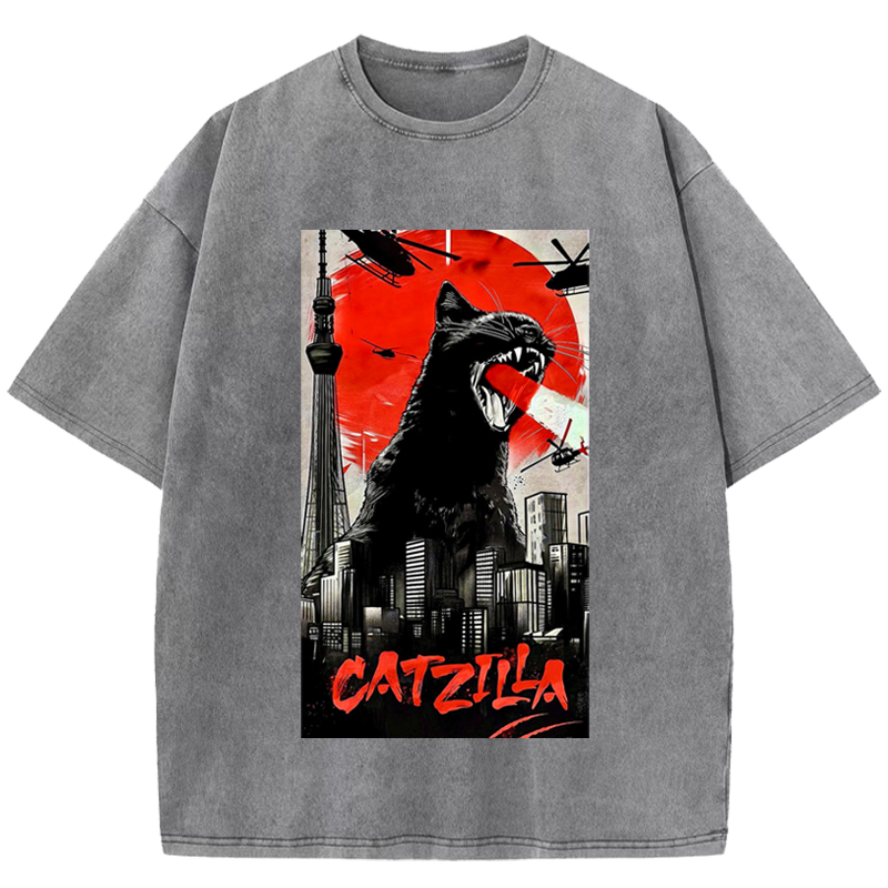  CATZILLA Washed T-Shirt