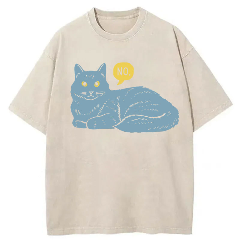 No Cat Washed T-Shirt