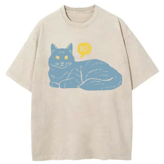 No Cat Washed T-Shirt