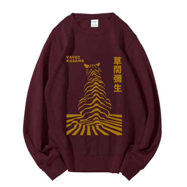 Unisex Japanese Yayoi Kusama Panther Printed Sweatshirt