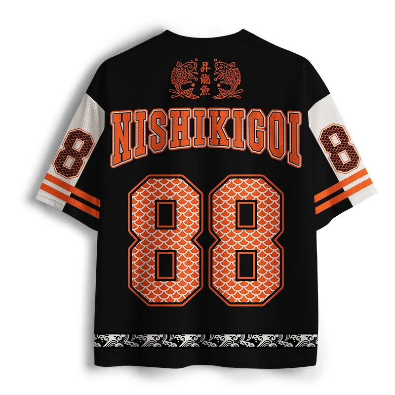 Unisex Japanese Ukiyo-e Koi Fish Jersey