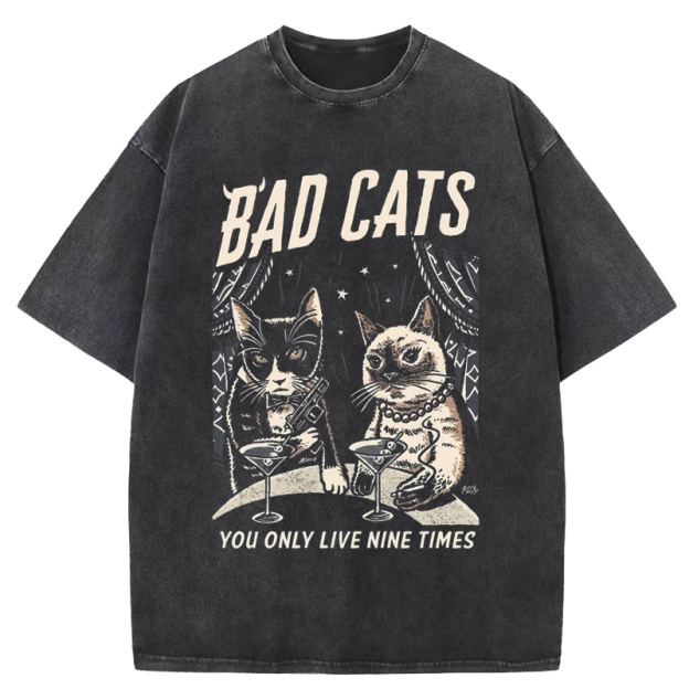 Bad Cats Washed T-Shirt