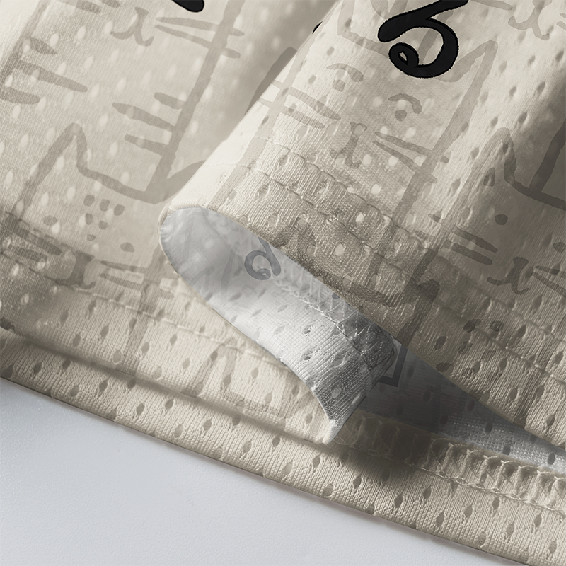 Black Cat Biting Printed Jersey Shirts