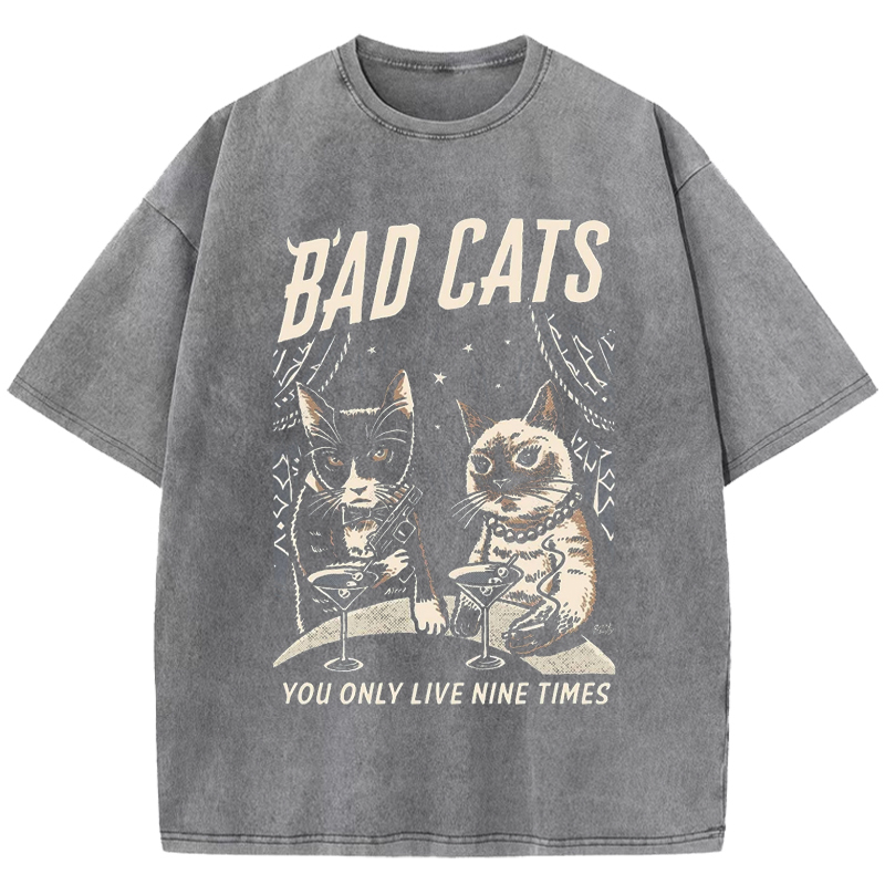 Bad Cats Washed T-Shirt