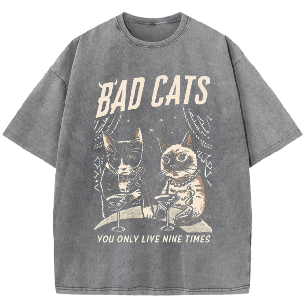 Bad Cats Washed T-Shirt