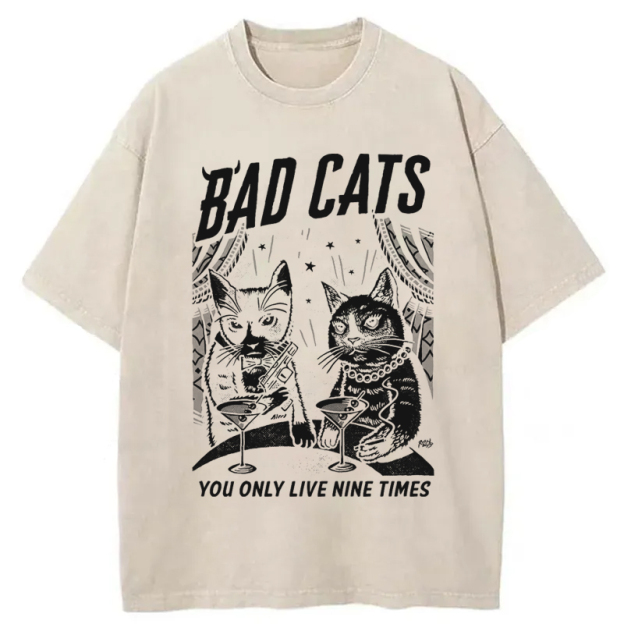 Bad Cats Washed T-Shirt