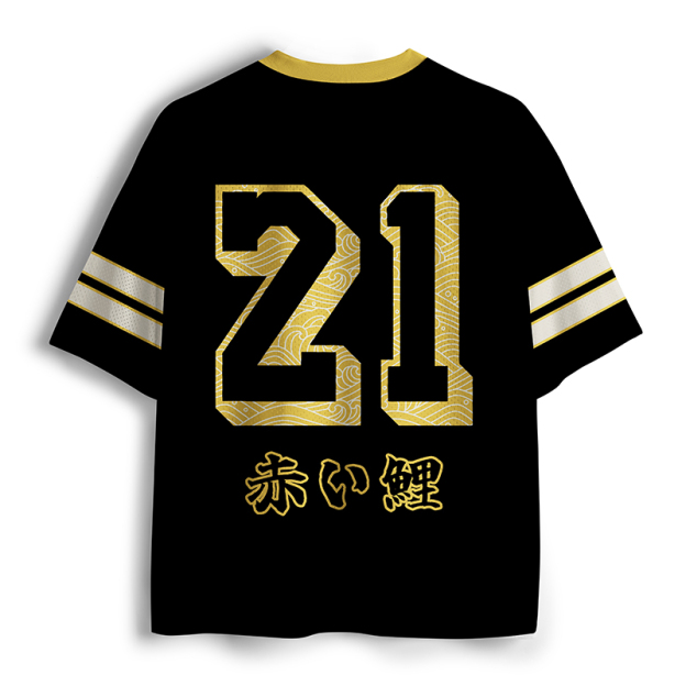 Koi In The Ink Wave Jersey Shirts