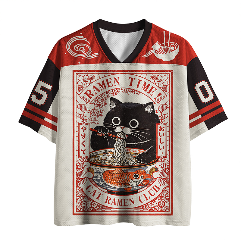 Ramen Cat Jersey Shirts