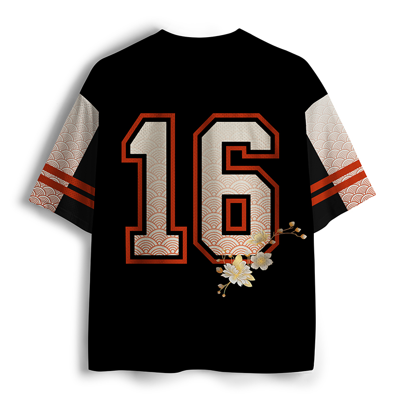 Yin-Yang Koi Printed Jersey Shirts