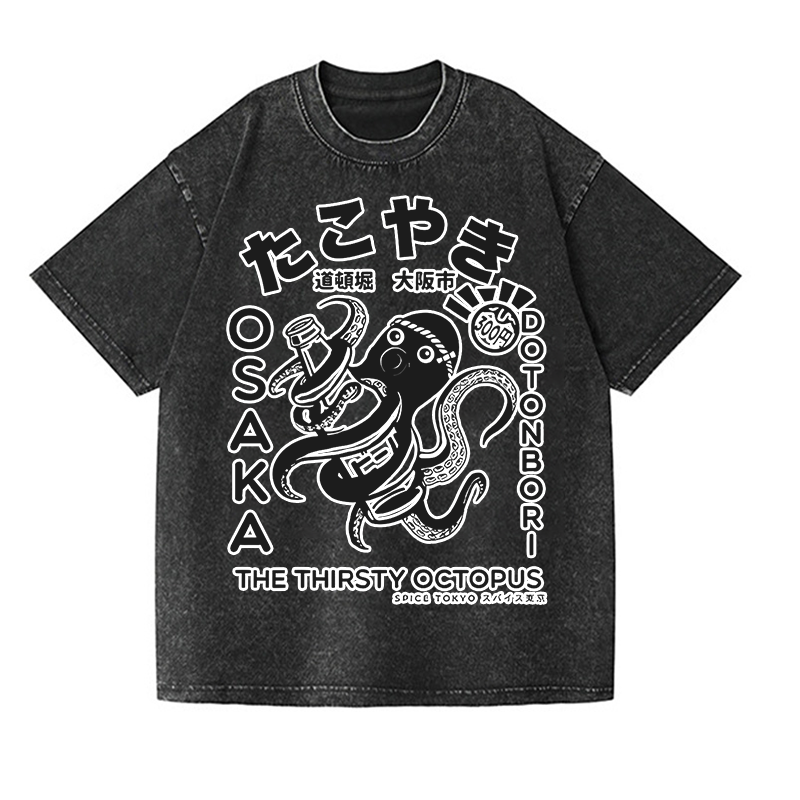Osaka Thirsty Octopus Washed T-Shirt