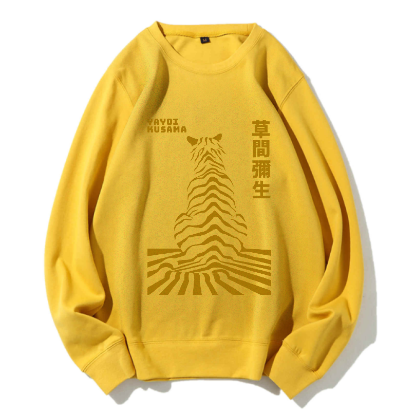 Unisex Japanese Yayoi Kusama Panther Printed Sweatshirt