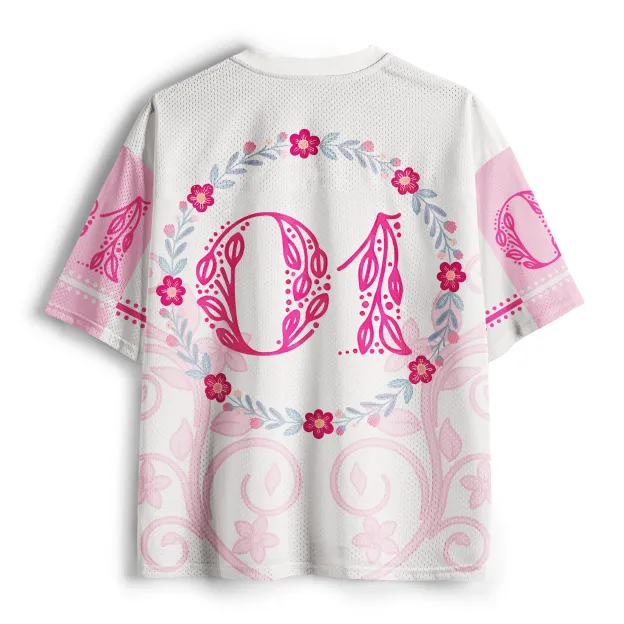 "All That She Is" Floral Mesh Jersey