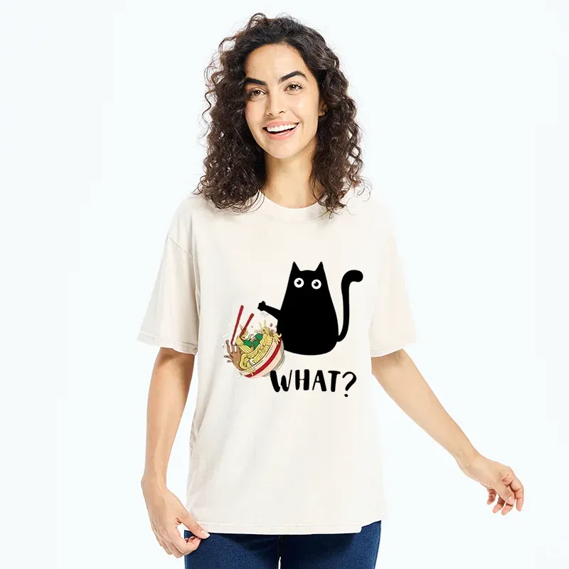 Naughty Cat Japan Washed T-Shirt