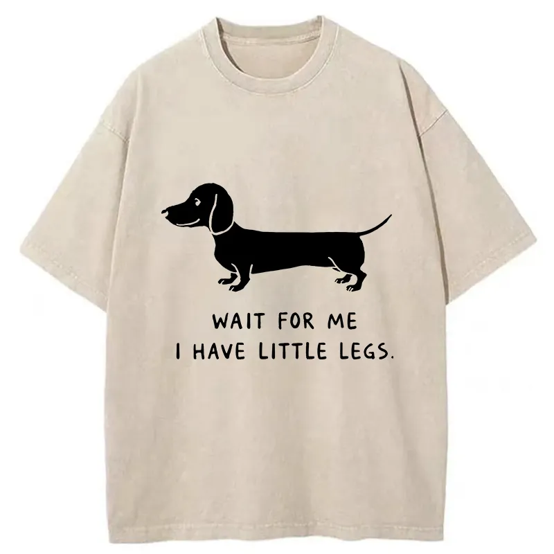 Unisex Wait For The Dachshund Washed T-Shirt