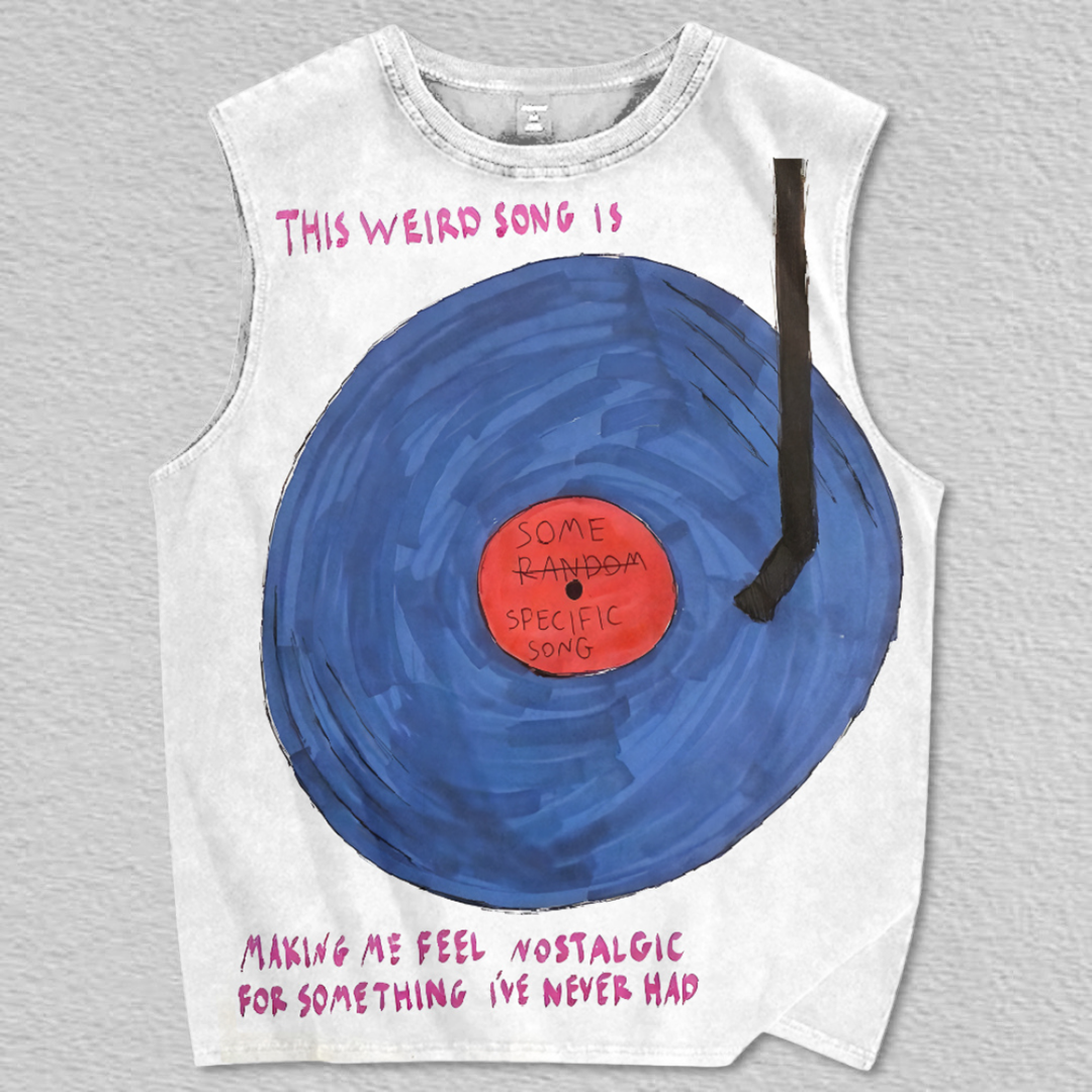 Unisex Some Specific Song Disc Printed Tank Top