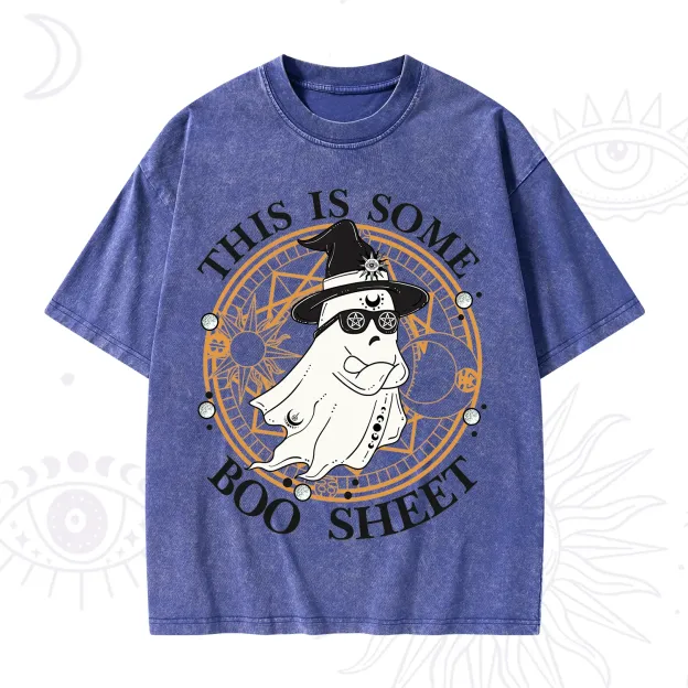 This Is Some Boo Sheet Halloween Washed T-Shirt
