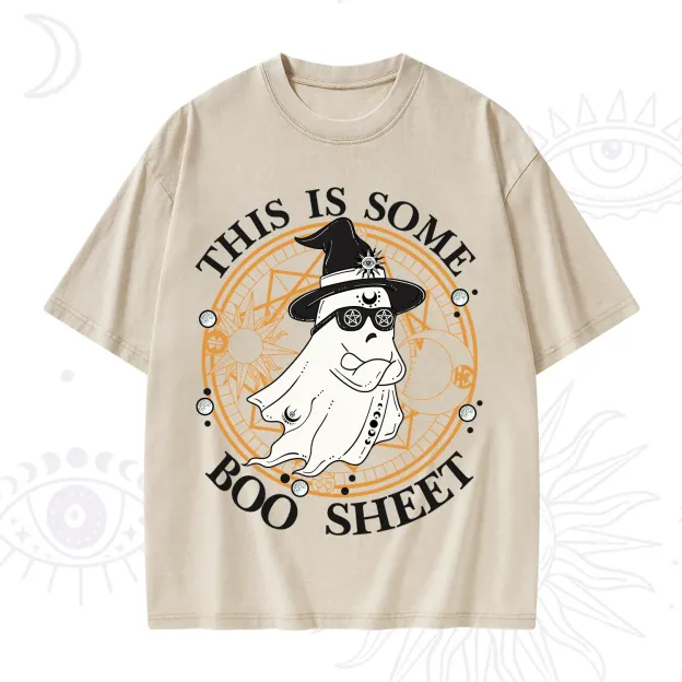This Is Some Boo Sheet Halloween Washed T-Shirt