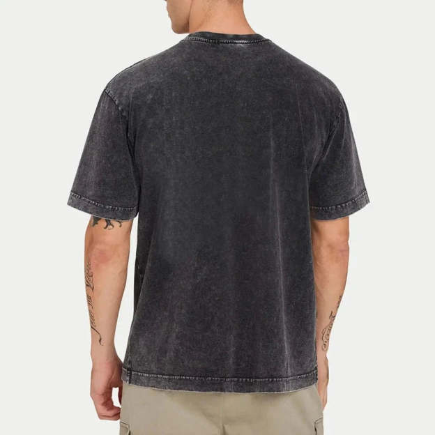 Woodblock Print Grumpy Frog Washed T-Shirt