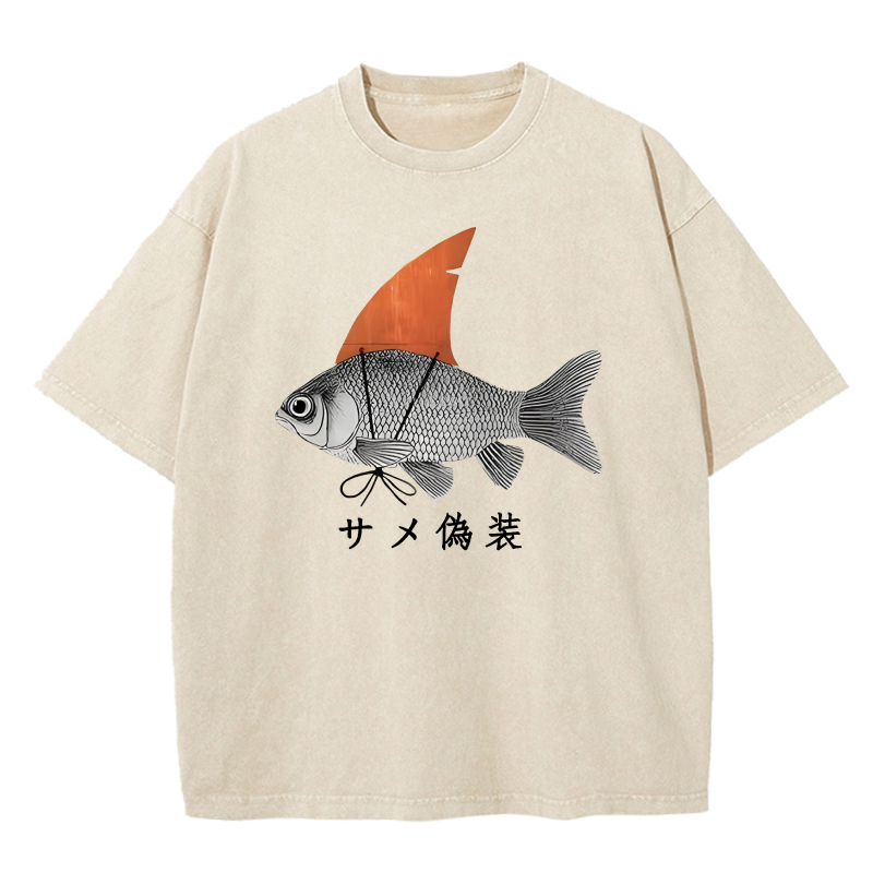  Fish Disguise Washed T-Shirt