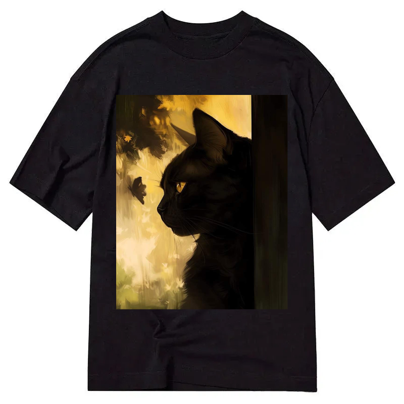 Black cat Profile Classic T-Shirt