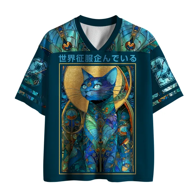 World Domination Cat Printed Jersey Shirts