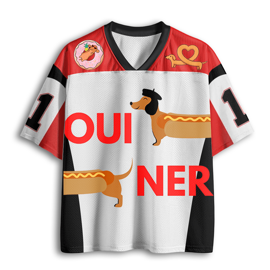 Baddiecat Dachshund Cat Mesh Jersey