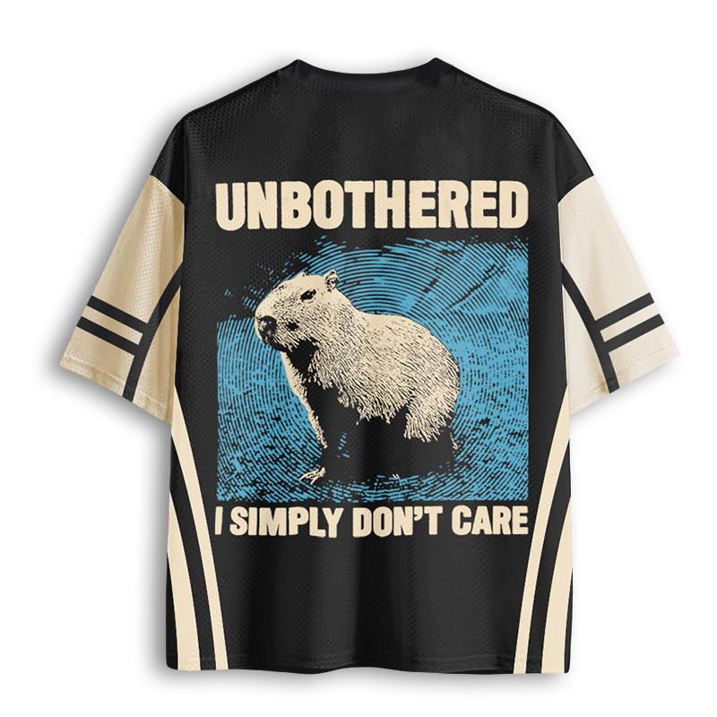 Baddiecat Unbothered I Simply Don't Care Mesh Jersey