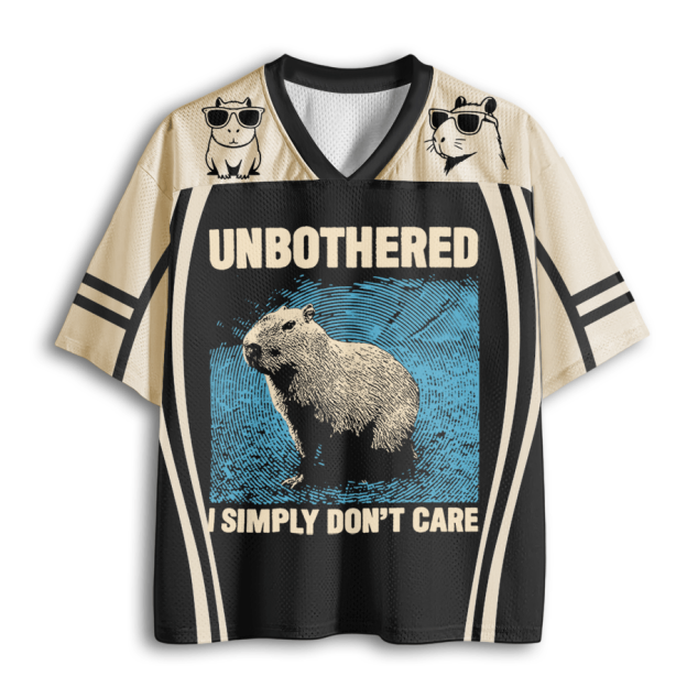 Baddiecat Unbothered I Simply Don't Care Mesh Jersey