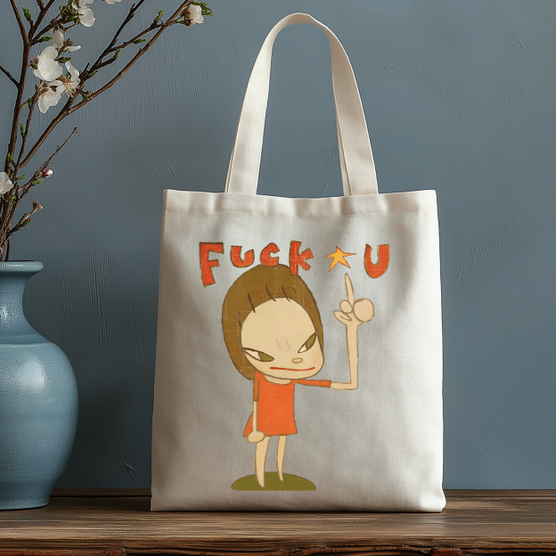 Yoshitomo Nara Japanese Style Printed Tote Bag