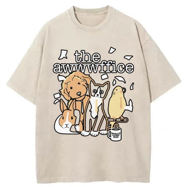  The Awwwffice Washed T-Shirt