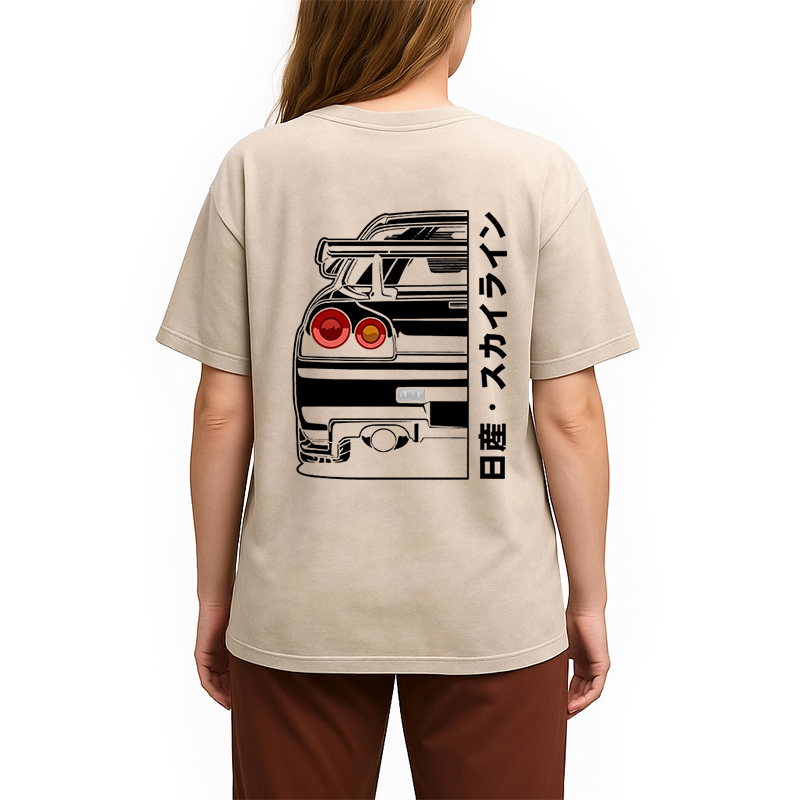 Nissan Skyline GTR R34 Back Washed T-Shirt
