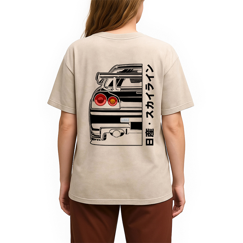 Nissan Skyline GTR R34 Back Washed T-Shirt