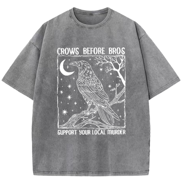  Crows Before Bros Washed T-Shirt