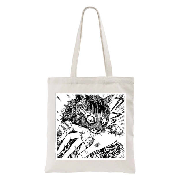  Creepy Cat Anime Horror Anteater Tote Bag